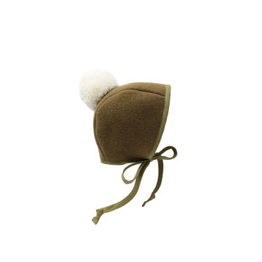 Briar Baby Pom Bonnet, Olive